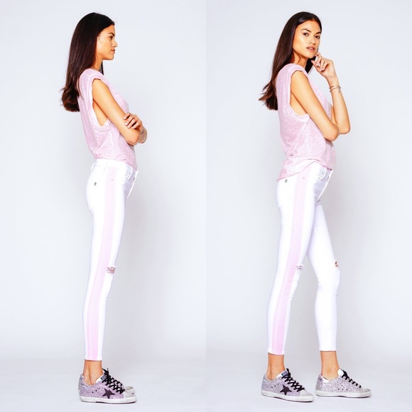 NWT Black Orchid Jude Mid Rise Crop Tuxedo Stripe